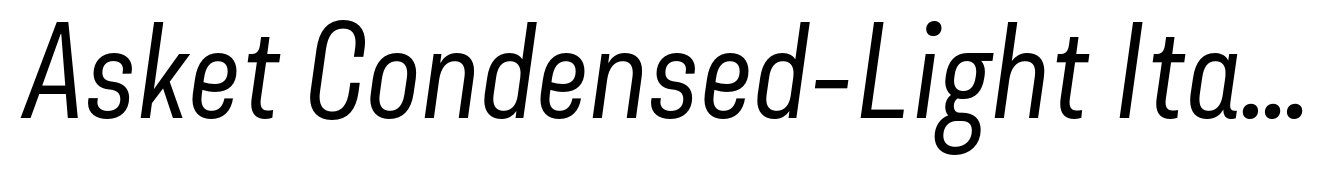 Asket Condensed-Light Italic